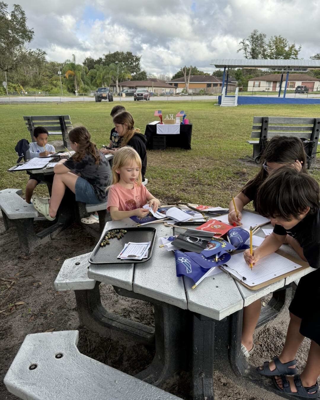 Outdoor learning at a microschool.