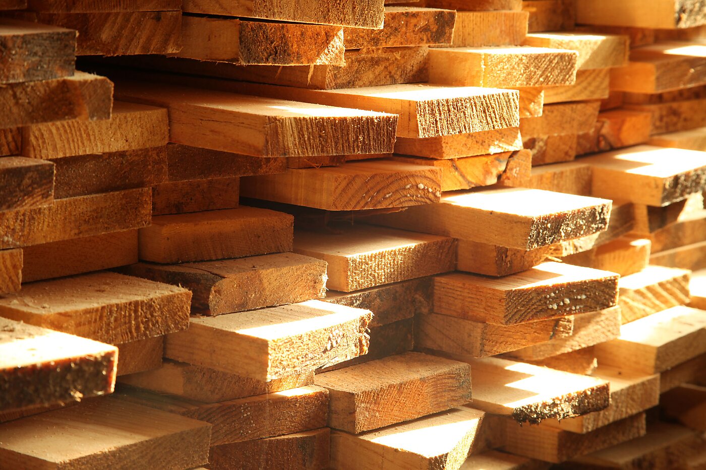 Pile of wood/lumber.